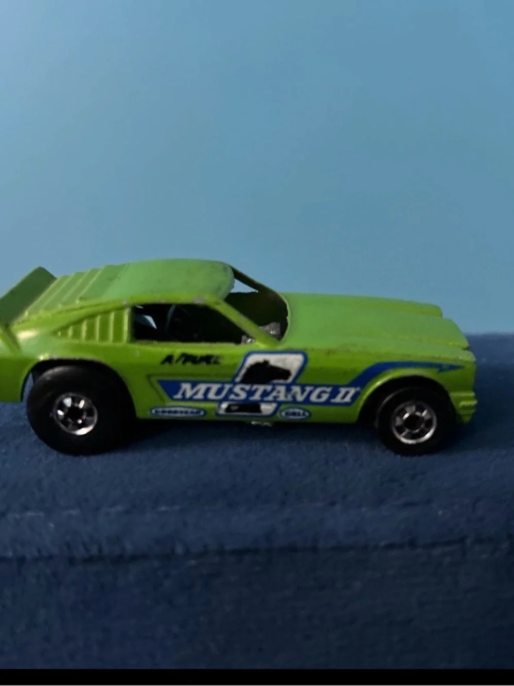Hot Wheels 1969 Mustang II Funny Car Green Dragster Blackwall A/Fuel